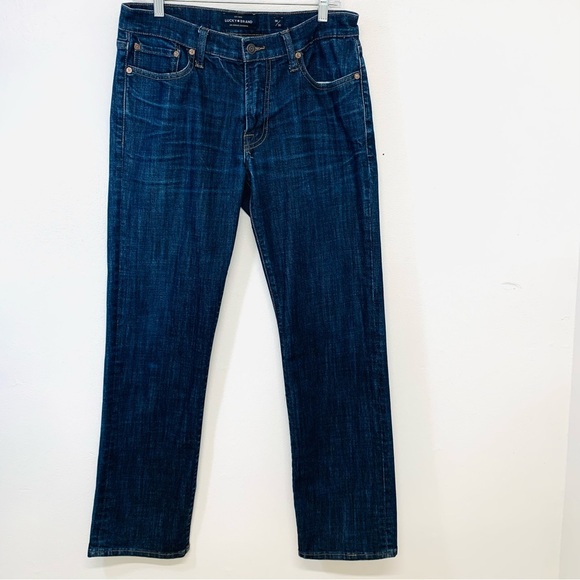 Lucky Brand Jeans Men 363 Straight 30x30  Blue Fade Casual Western Classic Work - Picture 1 of 12